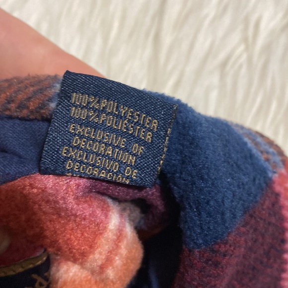 Freedom Foundry Medium M Mens Fleece Button Up Shirt Pockets Long Sleeve Red - Picture 8 of 8